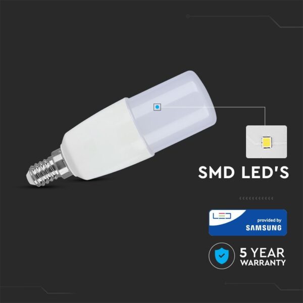 LED Λάμπα E14 T37 8W V-TAC Samsung Chip Θερμό Λευκό 3000K – 267