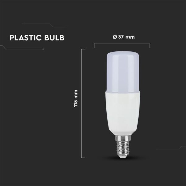 LED Λάμπα E14 T37 8W V-TAC Samsung Chip Θερμό Λευκό 3000K – 267