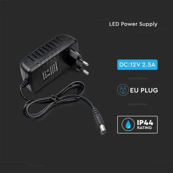 Τροφοδοτικό για LED 30W 12V IP44 Πλαστικό V-TAC – 2671