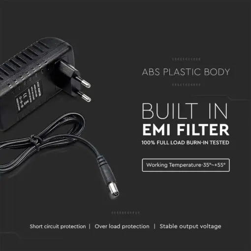 Τροφοδοτικό για LED 30W 12V IP44 Πλαστικό V-TAC – 2671