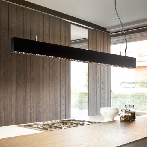 IDEAL LUX Κρεμαστό Φωτιστικό Οροφής STEEL LED 36W 4000K Μαύρου Χρώματος – 270173δ