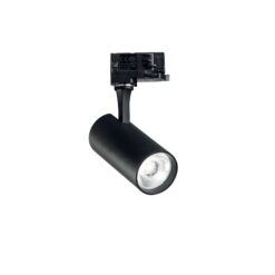 IDEAL LUX Φωτιστικό Σποτ Τριφασικής Ράγας 4 Καλωδίων FOX 15W CRI80 4000K Μαύρου Χρώματος – 267777