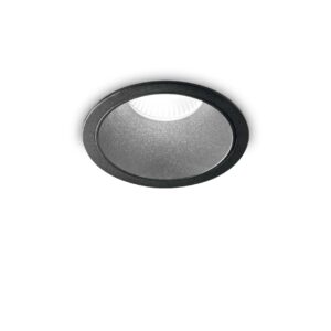 IDEAL LUX Χωνευτό Φωτιστικό Οροφής GAME ROUND LED 11W 4000K IP40 Μαύρου Χρώματος – 267968