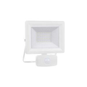 IDEAL LUX Προβολέας Τοίχου FLOOD LED 20W 4000K IP65 Αισθητήρα Κίνησης και Χρονοδιακόπτη Λευκού Χρώματος – 269108