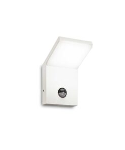 IDEAL LUX Επιτοίχιο Φωτιστικό Κήπου STYLE LED 9.5W 3000K IP54 Ανιχνευτή Κίνησης Λευκού Χρώματος – 269146