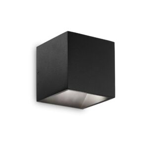 IDEAL LUX Απλίκα Τοίχου RUBIK LED 8.5W 3000K IP54 Μαύρου Χρώματος – 269320