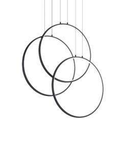 IDEAL LUX Κρεμαστό Φωτιστικό FRAME LED 82W 3000K Μαύρου Χρώματος – 269337