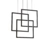 IDEAL LUX Κρεμαστό Φωτιστικό FRAME LED 80W 3000K Μαύρου Χρώματος – 269375