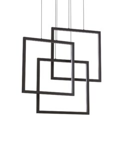 IDEAL LUX Κρεμαστό Φωτιστικό FRAME LED 80W 3000K Μαύρου Χρώματος – 269375