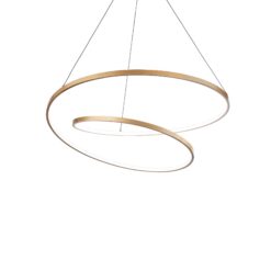 IDEAL LUX Κρεμαστό Φωτιστικό OZ SP LED 48W 3000K Χρυσού Χρώματος – 304564