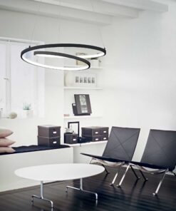 IDEAL LUX Κρεμαστό Φωτιστικό OZ SP LED 48W 3000K Μαύρου Χρώματος – 304557