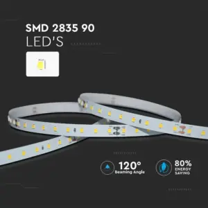 LED Ταινία 4W V-TAC Dimmable 24V 800lm/m CRI ></noscript>90 Θερμό 3000K 5 Μέτρα – 2696
