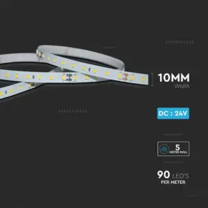 LED Ταινία 4W V-TAC Dimmable 24V 800lm/m CRI ></noscript>90 Θερμό 3000K 5 Μέτρα – 2696