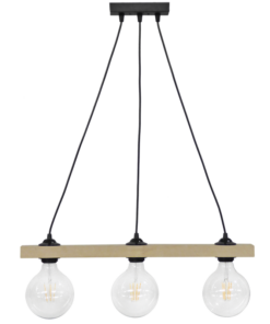 Ράγα μοντέρνο φωτιστικό E27  3L Καλώδιο Ξύλο Heronia – 31-1221