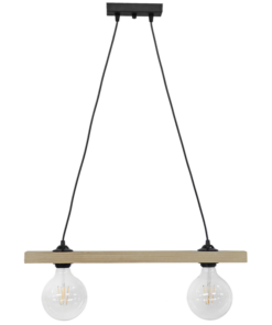 Ράγα μοντέρνο φωτιστικό E27  2L Καλώδιο Ξύλο Heronia – 31-1220