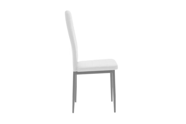 Καρέκλα Parker pakoworld μέταλλο-PU λευκό-γκρι πόδι 42x48x98εκ 270-000001