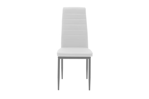 Καρέκλα Parker pakoworld μέταλλο-PU λευκό-γκρι πόδι 42x48x98εκ 270-000001