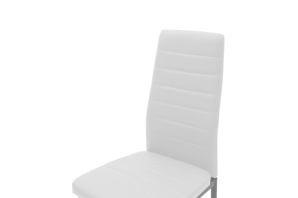 Καρέκλα Parker pakoworld μέταλλο-PU λευκό-γκρι πόδι 42x48x98εκ 270-000001