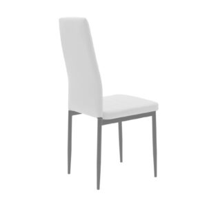 Καρέκλα Parker pakoworld μέταλλο-PU λευκό-γκρι πόδι 42x48x98εκ 270-000001