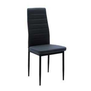Καρέκλα Parker pakoworld PU ανθρακί-μαύρο πόδι 42x48x98εκ 270-000002