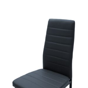 Καρέκλα Parker pakoworld PU ανθρακί-μαύρο πόδι 42x48x98εκ 270-000002