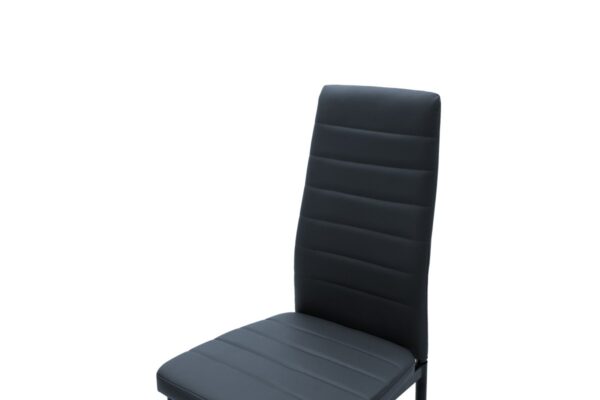 Καρέκλα Parker pakoworld PU ανθρακί-μαύρο πόδι 42x48x98εκ 270-000002