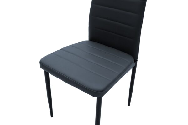 Καρέκλα Parker pakoworld PU ανθρακί-μαύρο πόδι 42x48x98εκ 270-000002