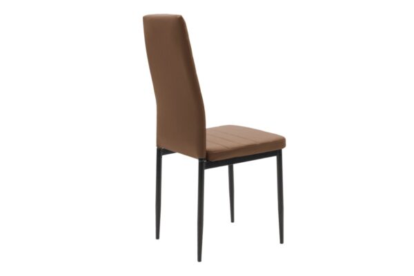 Καρέκλα Parker pakoworld PU cappuccino-μαύρο πόδι 42x48x98εκ  270-000003