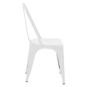 Καρέκλα Utopia pakoworld λευκό μέταλλο 44x44x85εκ 270-000007