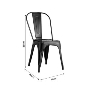 Καρέκλα Utopia pakoworld λευκό μέταλλο 44x44x85εκ 270-000007