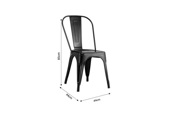 Καρέκλα Utopia pakoworld λευκό μέταλλο 44x44x85εκ 270-000007