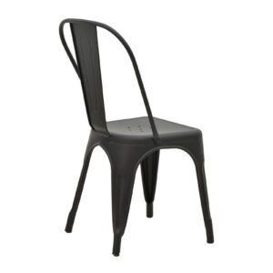 Καρέκλα Utopia pakoworld μέταλλο μαύρο ματ 44x44x85εκ 270-000009