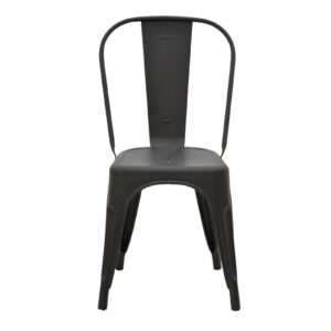 Καρέκλα Utopia pakoworld μέταλλο μαύρο ματ 44x44x85εκ 270-000009