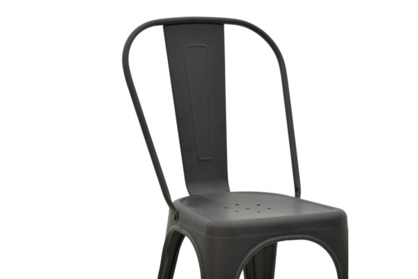 Καρέκλα Utopia pakoworld μέταλλο μαύρο ματ 44x44x85εκ 270-000009