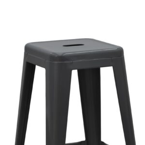 Σκαμπό μπαρ Utopia pakoworld μαύρο μέταλλο 42x42x76εκ 270-000010