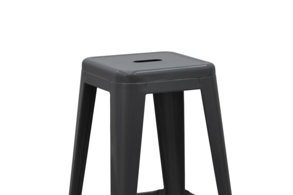 Σκαμπό μπαρ Utopia pakoworld μαύρο μέταλλο 42x42x76εκ 270-000010