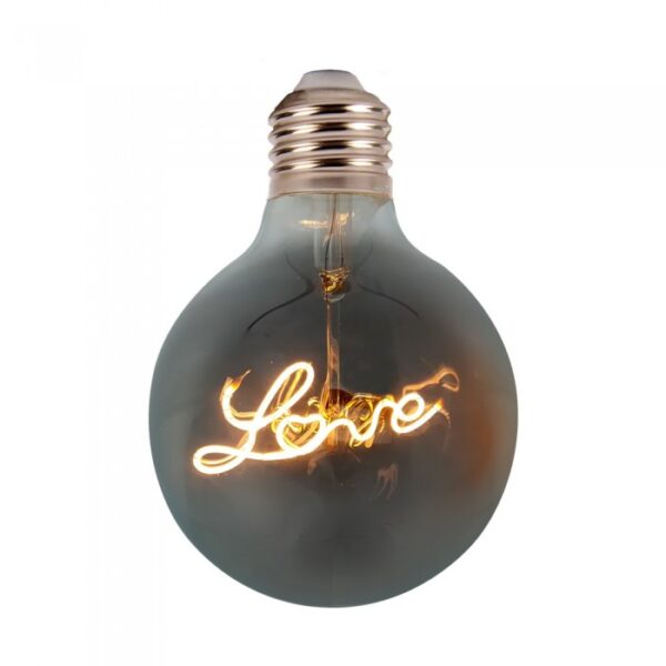 LED Λάμπα E27 G125 5W Love Filament V-TAC 300° 70lm Θερμό Λευκό 2200Κ – 2700