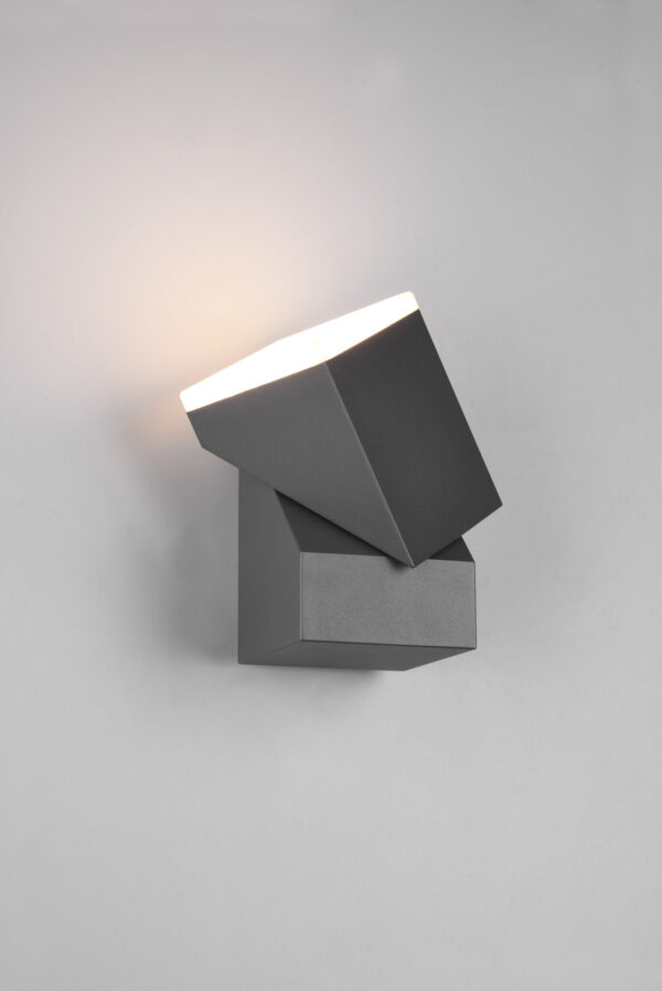 Φωτιστικό Τοίχου Trio Lighting AVON   LED, 7W · 800lm, 3000K Ανθρακί Χυτό Αλουμίνιο περιστρεφόμενο IP54  – 270660142