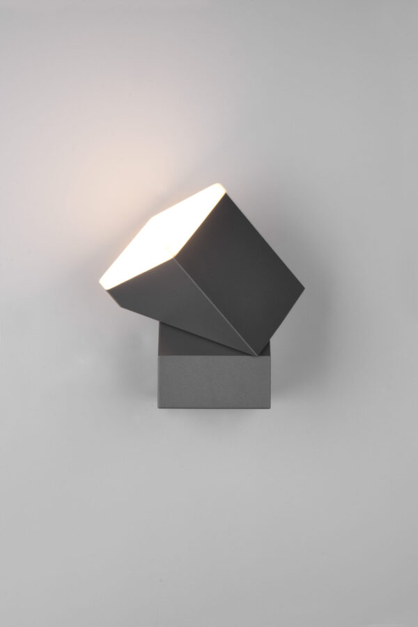 Φωτιστικό Τοίχου Trio Lighting AVON   LED, 7W · 800lm, 3000K Ανθρακί Χυτό Αλουμίνιο περιστρεφόμενο IP54  – 270660142