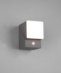 Φωτιστικό Τοίχου Trio Lighting AVON LED, 7W · 800lm, 3000K Ανθρακί Χυτό Αλουμίνιο, περιστρεφόμενο, με αισθητήρα φωτός και κίνησης IP54 – 270669142