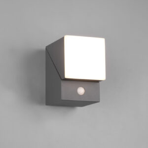 Φωτιστικό Τοίχου Trio Lighting AVON  LED, 7W ·  800lm, 3000K Ανθρακί Χυτό Αλουμίνιο, περιστρεφόμενο, με αισθητήρα φωτός και κίνησης IP54 – 270669142