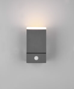 Φωτιστικό Τοίχου Trio Lighting AVON LED, 7W · 800lm, 3000K Ανθρακί Χυτό Αλουμίνιο, περιστρεφόμενο, με αισθητήρα φωτός και κίνησης IP54 – 270669142