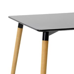 Τραπέζι Natali pakoworld MDF λευκό-πόδια φυσικό 80x80x76εκ  271-000010