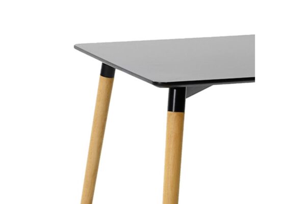 Τραπέζι Natali pakoworld MDF λευκό-πόδια φυσικό 80x80x76εκ  271-000010
