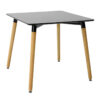 Τραπέζι Natali pakoworld MDF λευκό-πόδια φυσικό 80x80x76εκ  271-000010