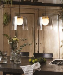 IDEAL LUX Κρεμαστό Φωτιστικό Βεράντας FADE LED 6W 3000K IP65 Μπεζ Χρώματος – 271316