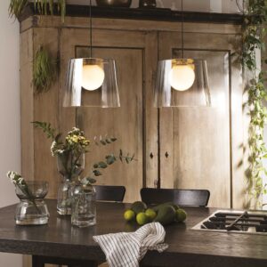IDEAL LUX Κρεμαστό Φωτιστικό Βεράντας FADE LED 6W 3000K IP65 Μπεζ Χρώματος – 271316