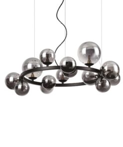 IDEAL LUX Κρεμαστό Φωτιστικό PERLAGE 10xG9 Μαύρου Χρώματος – 271385