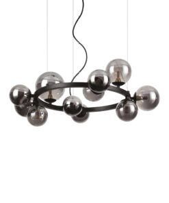 IDEAL LUX Κρεμαστό Φωτιστικό PERLAGE 11xG9 Μαύρου Χρώματος – 271392