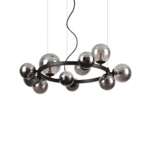 IDEAL LUX Κρεμαστό Φωτιστικό PERLAGE 11xG9 Μαύρου Χρώματος – 271392